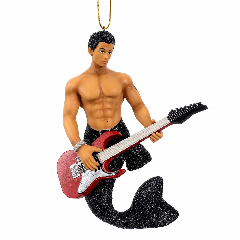 December Diamonds 2014 Jagger Rock Star Guitar Merman Ornament Boxed Retired